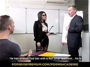 pornography ACADEMIE - teacher Valentina Nappi MMF three way
