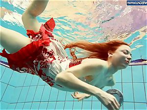 super-fucking-hot polish red-haired swimming in the pool